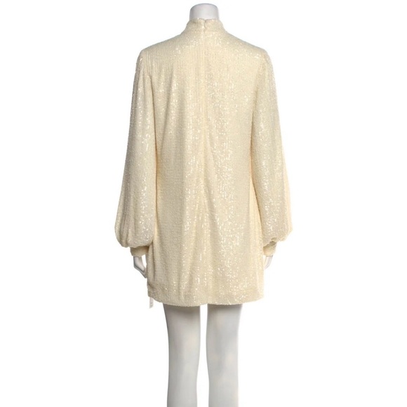 Alexis Cream Long Sleeve Sequin Dress - Picture 3 of 12
